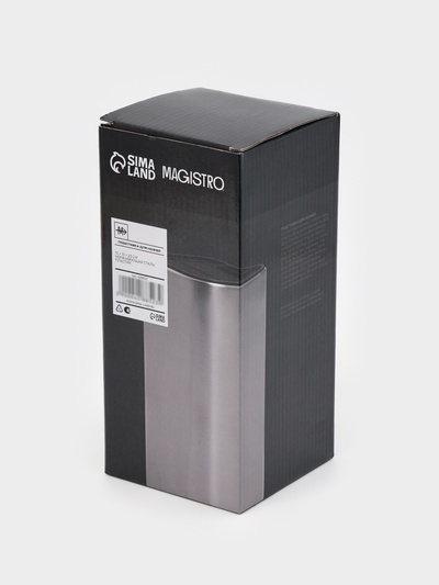 Подставка для ножей и ножниц Magistro «Металлик», 10×10×23 см, серебристая