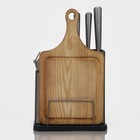 Подставка для ножей и столовых приборов Magistro «Металлик», 22,5×13,5×23,5 см, цвет серебристый - Фото 3