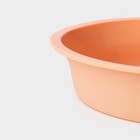 Форма для выпечки Доляна «Круг», силикон, d=22 (по дну d=18 см), h=4.5 см, оранжевая - Фото 3