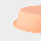 Форма для выпечки Доляна «Круг», силикон, d=22 (по дну d=18 см), h=4.5 см, оранжевая - Фото 4