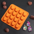 Форма для конфет и шоколада Доляна «Пони», силикон, 18×18×1 см, 16 ячеек, МИКС - Фото 8
