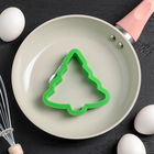 Форма для оладий и яичницы "Ёлка" 11,5×11,5×2 см, цвета МИКС - Фото 1