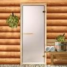 Дверь для бани и сауны стеклянная «Бронза», размер коробки 190 × 70 см, 6 мм, 2 петли - фото 298194683