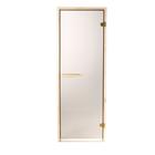Дверь для бани и сауны стеклянная «Бронза», размер коробки 190 × 70 см, 6 мм, 2 петли - Фото 2