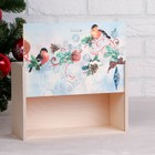 Коробка подарочная "Новогодняя, со снегирями", натуральная, 20×30×12 см - Фото 2