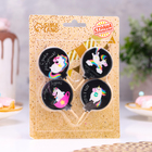 Набор свечей в торт "Единорожки с надписями", 4?4,4см, 4 шт (комплект 2 шт) - фото 20945211