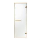 Дверь для бани и сауны «Сатин», размер коробки 190 × 70 см, 2 петли, 6 мм - Фото 2