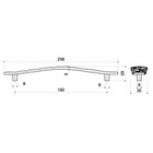 Ручка скоба, м/о 192 мм, цвет античное серебро - Фото 2