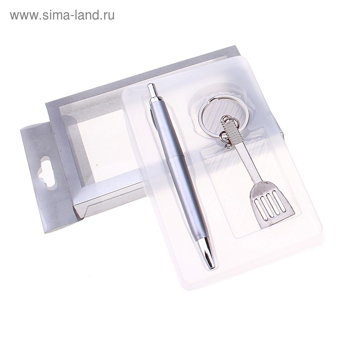 Набор подарочный 2в1: ручка, брелок-лопатка, металлик - Фото 1