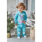 Комплект: джемпер и брюки Крошка Я "Flamingo", голубой, р.24, 68-74 см 4361394