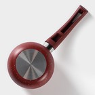 Турка Доляна «Бордо», 450 мл, пластиковая ручка, антипригарное покрытие, цвет бордовый - Фото 6