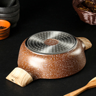 Сотейник литой Cafe, d=20 см, стеклянная крышка, съёмная ручка, индукция - Фото 3