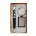 Набор: ручка и брелок (черный) в картонной коробке - Фото 1