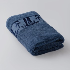 Полотенце «Бамбук», размер 70 × 130 см, махра, цвет синий