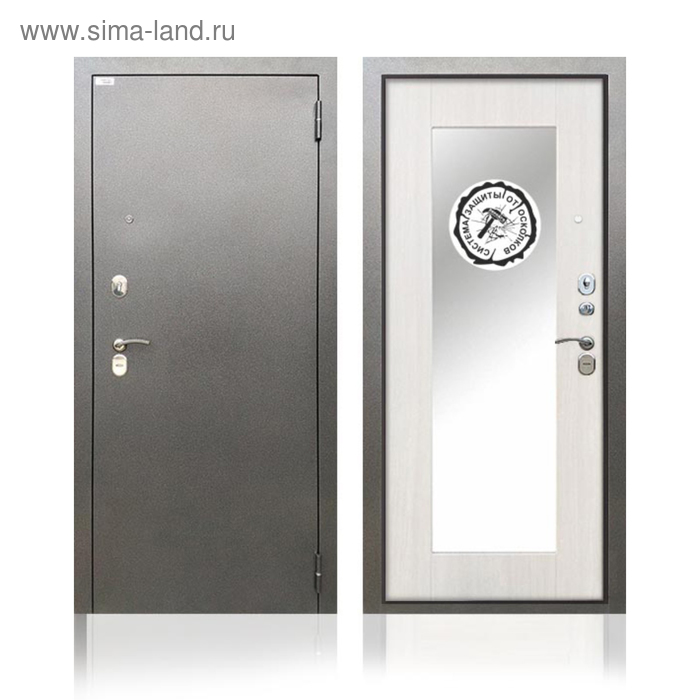 Входная дверь «Берлога Тринити Милли», 970 × 2060 левая, цвет ясень белый - Фото 1