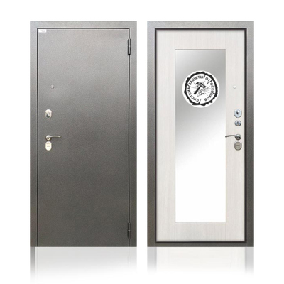 Входная дверь «Берлога Тринити Милли», 870 × 2060 мм, левая, цвет ясень белый