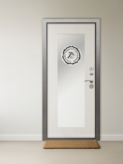 Входная дверь «Берлога. Тринити Милли», 870×2060 мм, левая, цвет ясень белый