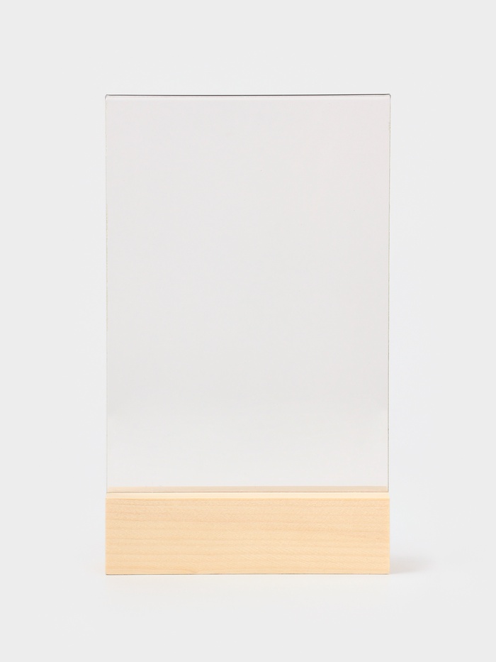 Тейбл-тент А5, оргстекло 2 мм, на деревянной подставке, 15×4×25 см - Фото 1