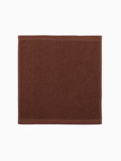 Салфетка махровая 30×30 см (фас 5 шт.) коричневый, хлопок 100%, 360 г/м²