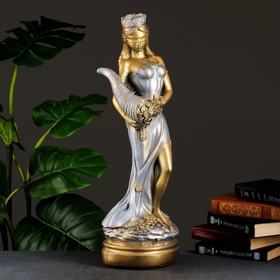 Фигура "Фортуна большая" золото/серебро, 64х20х20см