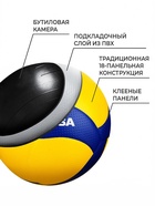 Волейбольный мяч Mikasa V200W, клееный, 18 панелей, размер 5, microfiber PU - Фото 3