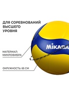 Волейбольный мяч Mikasa V300W, клееный, 18 панелей, размер 5, microfiber PU - Фото 2