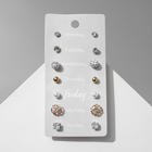 Серьги пусеты QF «На каждый день», 7 пар, набор вечеринка, миксы - Фото 2