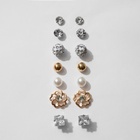 Серьги пусеты QF «На каждый день», 7 пар, набор вечеринка, миксы - Фото 2