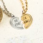 Кулон «Неразлучники» best friends, цвет серебряно-золотой , длина 45см - Фото 4