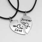 Кулоны «Неразлучники» love forever, цвет серебро, 40 см - Фото 4