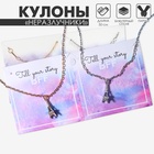 Кулоны «Неразлучники» Париж, цвет серебристо-золотой, 50 см - Фото 1