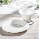 Кофейная пара Wilmax, 2 предмета: кружка 100 мл, блюдце d=13 см, фарфор, белая - Фото 2