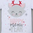 Комплект: боди 2 шт. Крошка Я "New year Cats", белый/серый,  р.28, 86-92 см - Фото 10