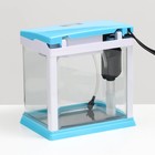 Аквариум SeaStar HX-180F в комплекте: LED-лампа, фильтр, 3,5 л, синий - Фото 4