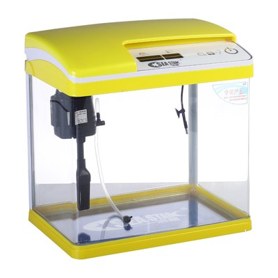 Аквариум SeaStar HX-319F 18 л, жёлтый (LED-лампа, топ-фильтр, датчик температуры)