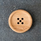 Мыльница деревянная круглая, d10 см - Фото 3