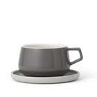 Чайная чашка с блюдцем VIVA Scandinavia Ella, 300 мл, цвет серый - фото 301095799
