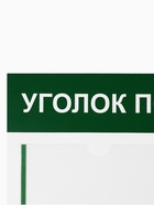 Информационный стенд «Уголок потребителя» 2 кармана (1 плоский А4, 1 объёмный А5), цвет зелёный  (артикул 4389951)  большой выбор товаров оптом и в розницу по низким ценам с доставкой