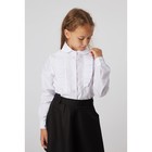 Блузка для девочки, цвет белый, рост 122 см - Фото 5