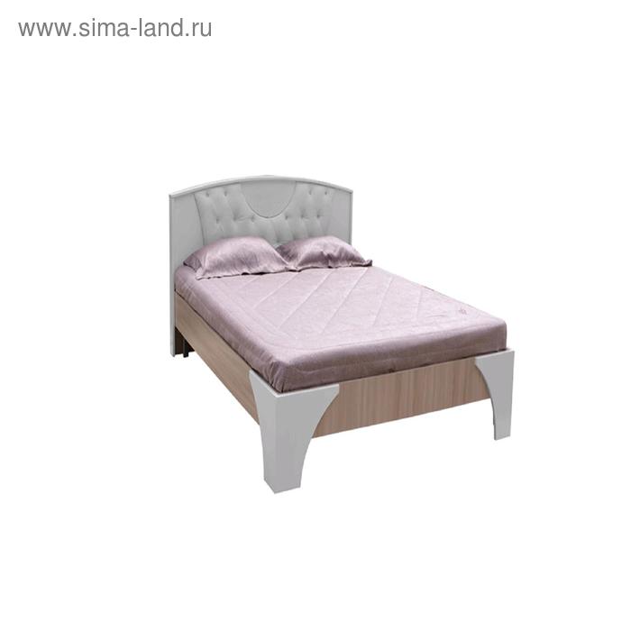 Кровать «Виолетта»,1400 × 2000 мм, без основания, шимо светлый / белый глянец