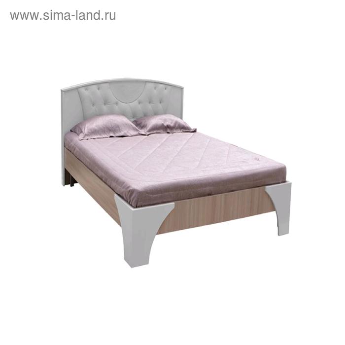Кровать «Виолетта»,1600 × 2000 мм, без основания, шимо светлый / белый глянец