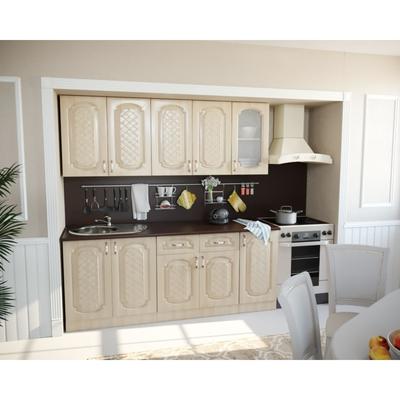 Кухонный гарнитур «Верона», 2000 × 600 мм, цвет бежевый