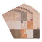 Бумага для скрапбукинга односторонняя "Карточки "Старые письма" 30,5х30,5 см 250 гр/м2 - Фото 2