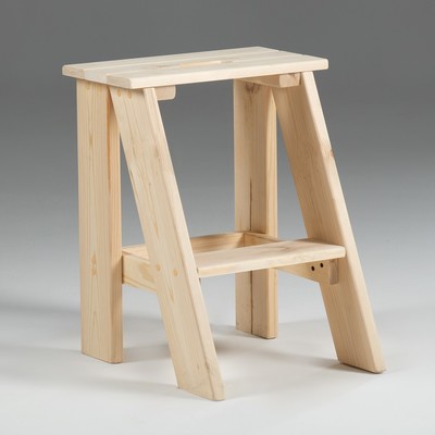Табурет - стремянка из дерева, 40×40×50 см, 2 ступени, «Добропаровъ»
