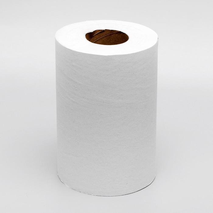 Полотенца бумажные, светло-серые с центральной вытяжкой, 1 слой - Фото 1