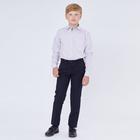 Школьные брюки для мальчика ( зауженные, заниженная посадка), цвет тёмно-синий, рост 134 (34/S) - фото 8835218