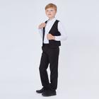Школьные брюки для мальчика, зауженные с заниженной посадкой, чёрный, рост 140 (34/S) - Фото 4