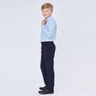 Школьные брюки для мальчика, прямые с посадкой на талии, т-синий, рост 128 (32/S) - Фото 3