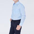 Школьные брюки для мальчика, прямые с посадкой на талии, т-синий, рост 128 (32/S) - Фото 5