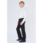 Школьные брюки для мальчика, прямые с посадкой на талии, чёрный, рост 140 (34/S) - Фото 3